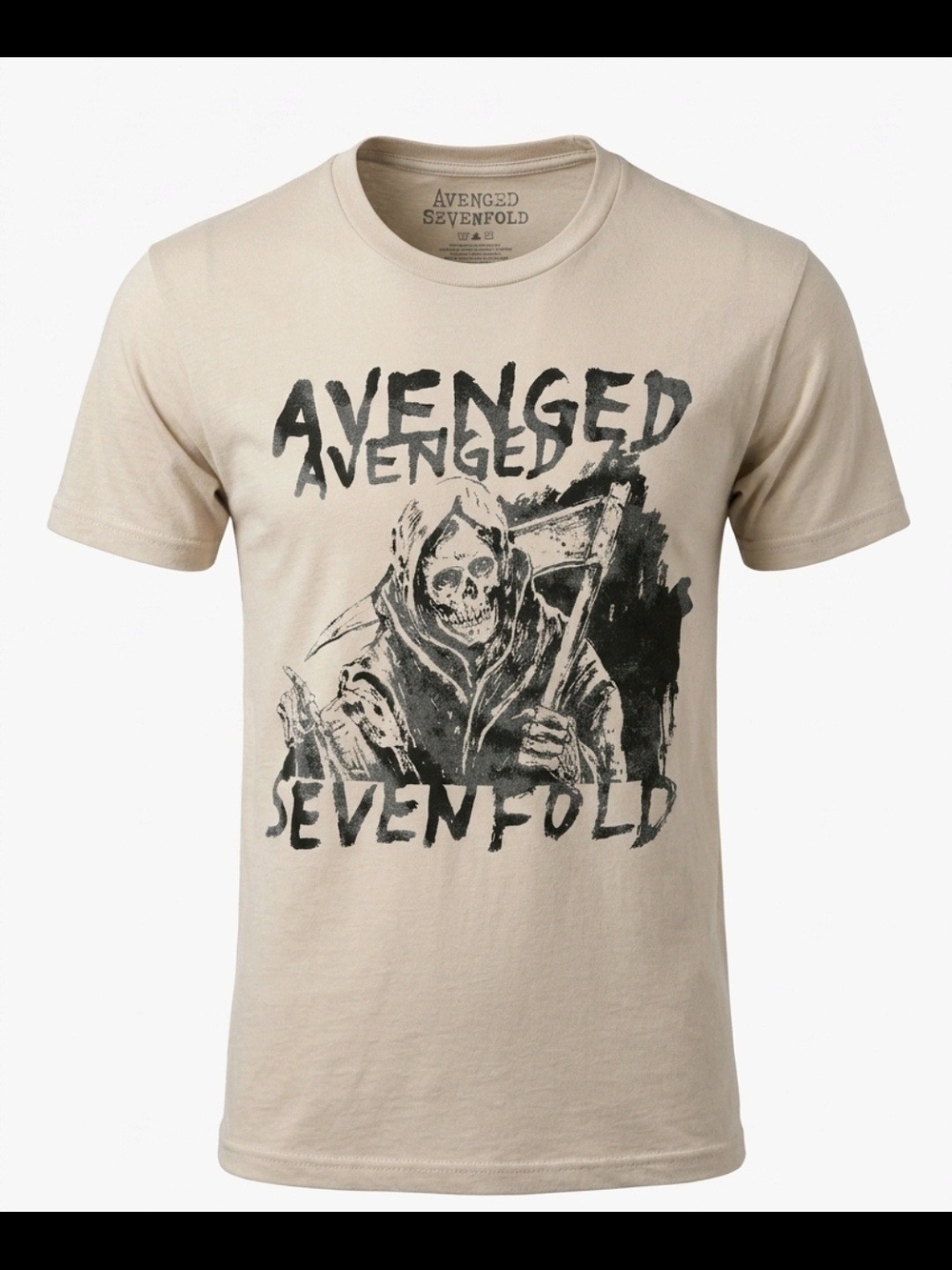 Mattel Avenged Sevenfold Beige Graphic Tee